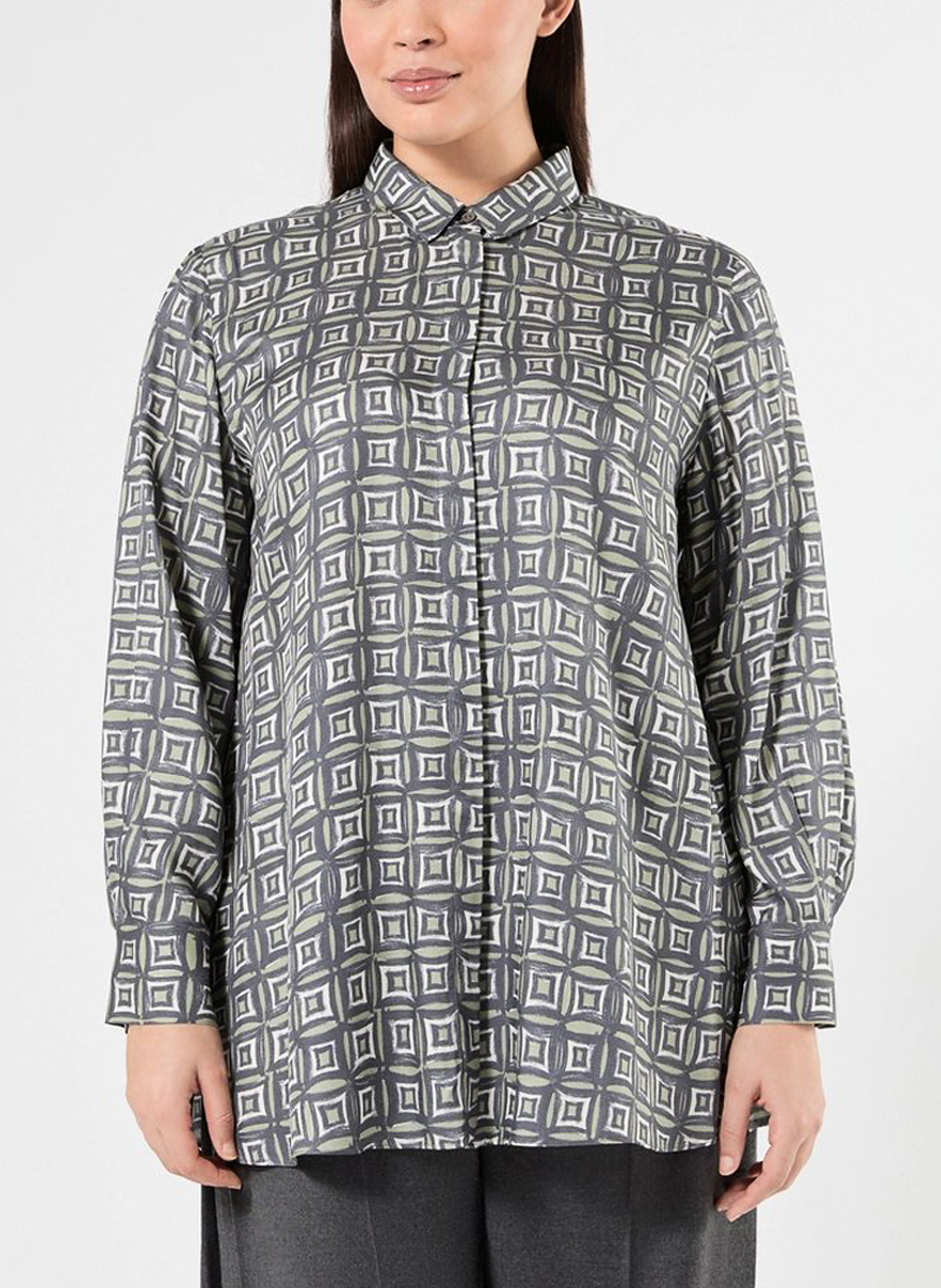 Marina Rinaldi Mrvpere geometric-print shirt