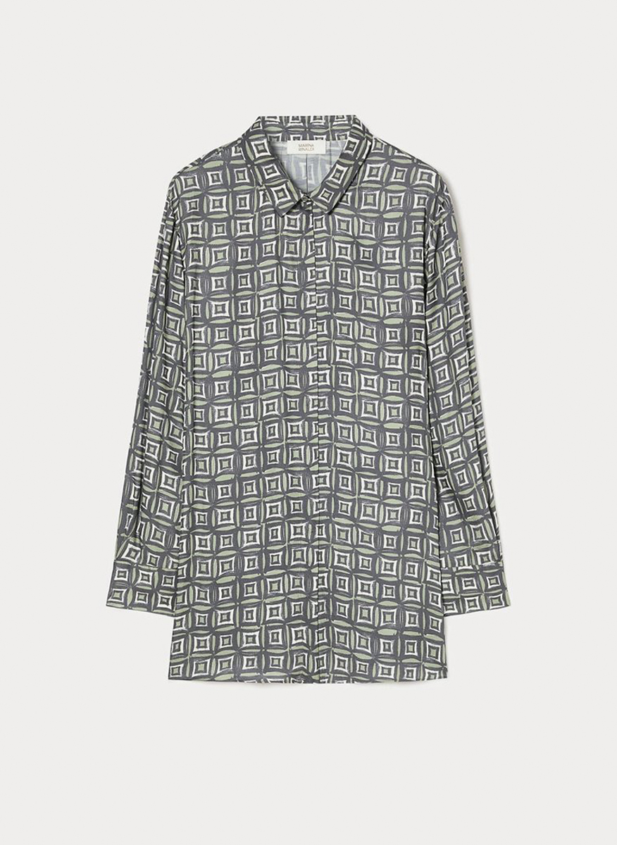 Marina Rinaldi Mrvpere geometric-print shirt