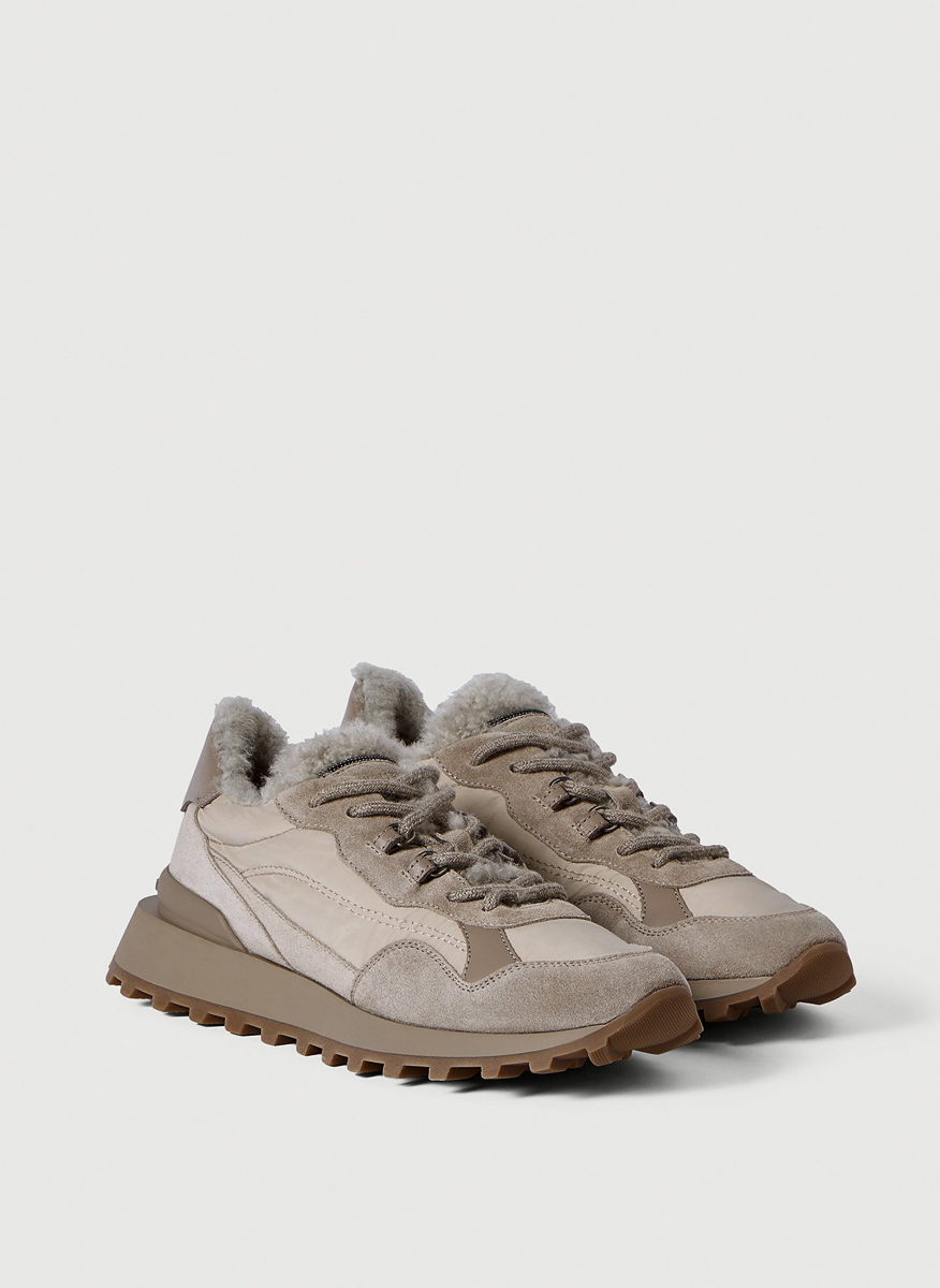 Brunello Cucinelli sneakers with shearling lining