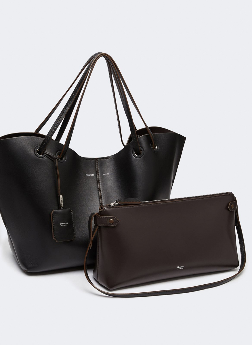 Чанта от естествена кожа Max Mara Mixeddoubles