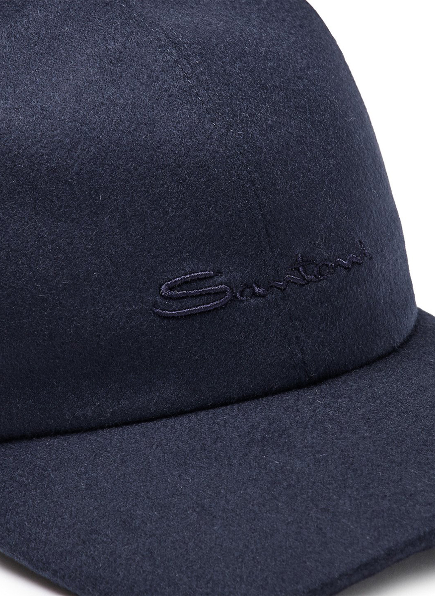 Бейзболна шапка с лого бродерия Santoni