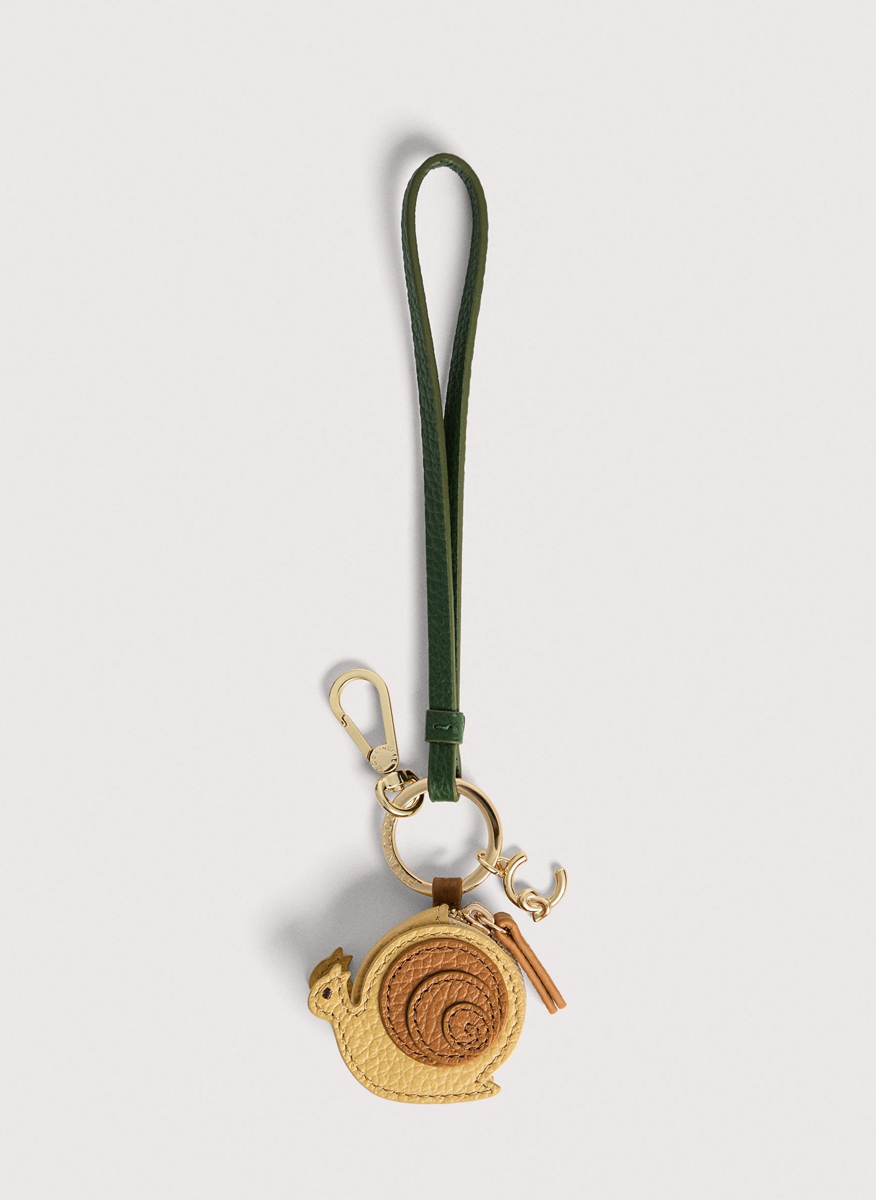 Кожен аксесоар за чанта Coccinelle Pocket Garden Green