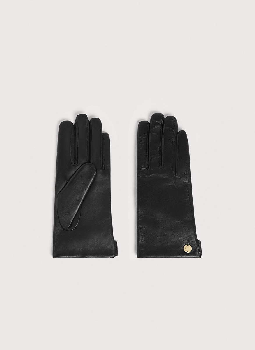 Кожени ръкавици Coccinelle C-Me Noir