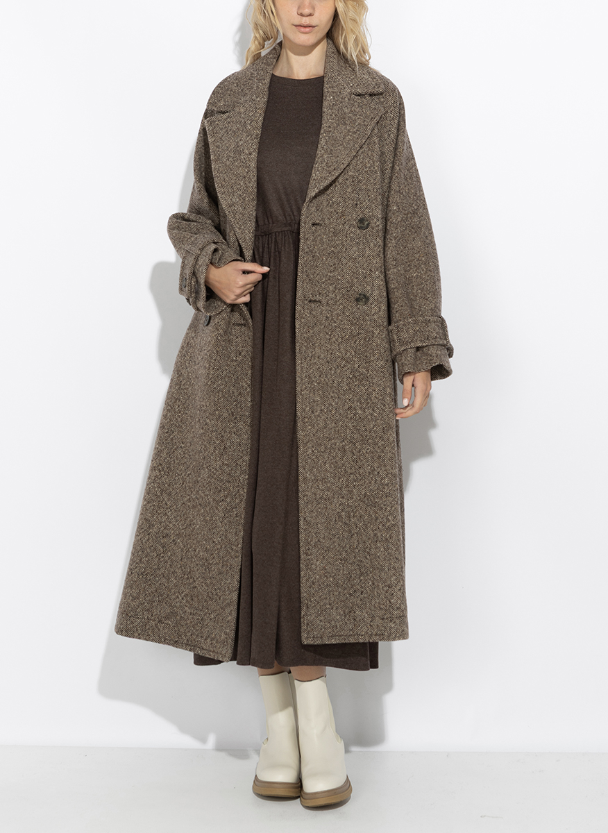 Дълго палто от 'Tweed' с вълна Weekend Max Mara Wkdtema