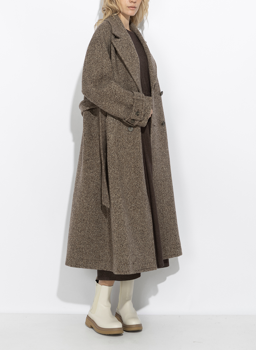 Дълго палто от 'Tweed' с вълна Weekend Max Mara Wkdtema