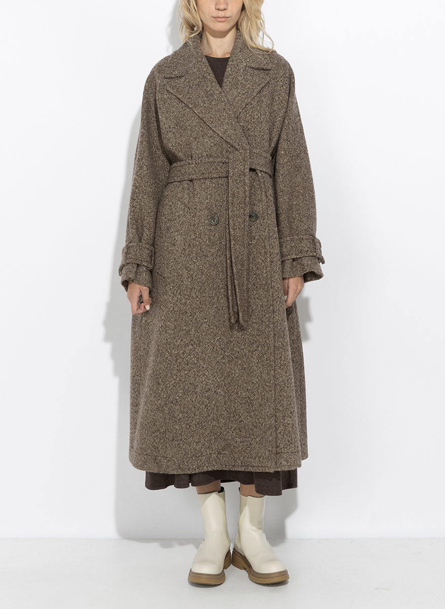 Дълго палто от 'Tweed' с вълна Weekend Max Mara Wkdtema