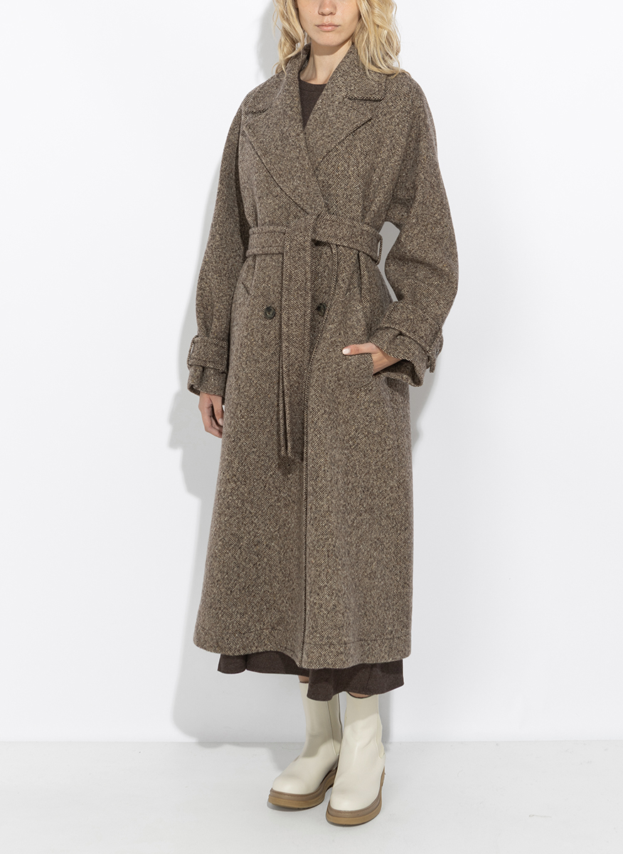 Дълго палто от 'Tweed' с вълна Weekend Max Mara Wkdtema