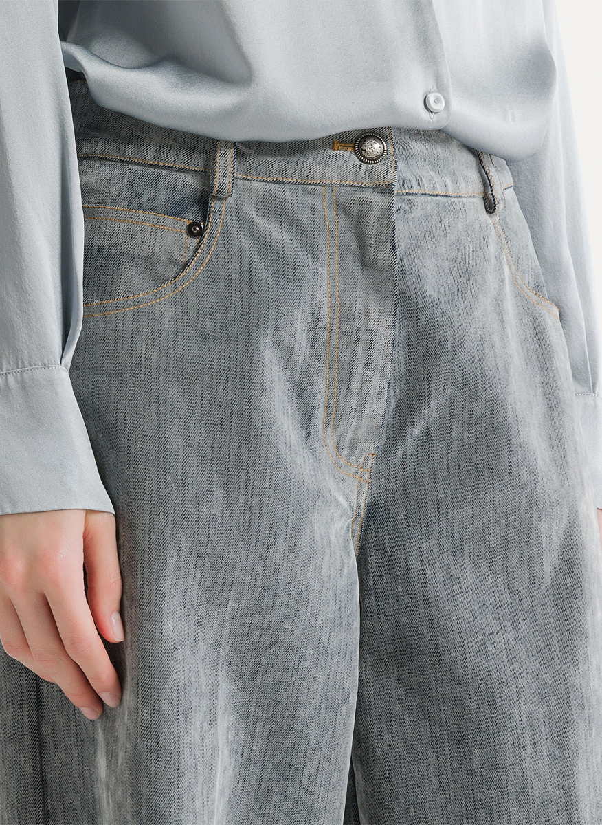 Широк деним 'Velvet look' forte_forte