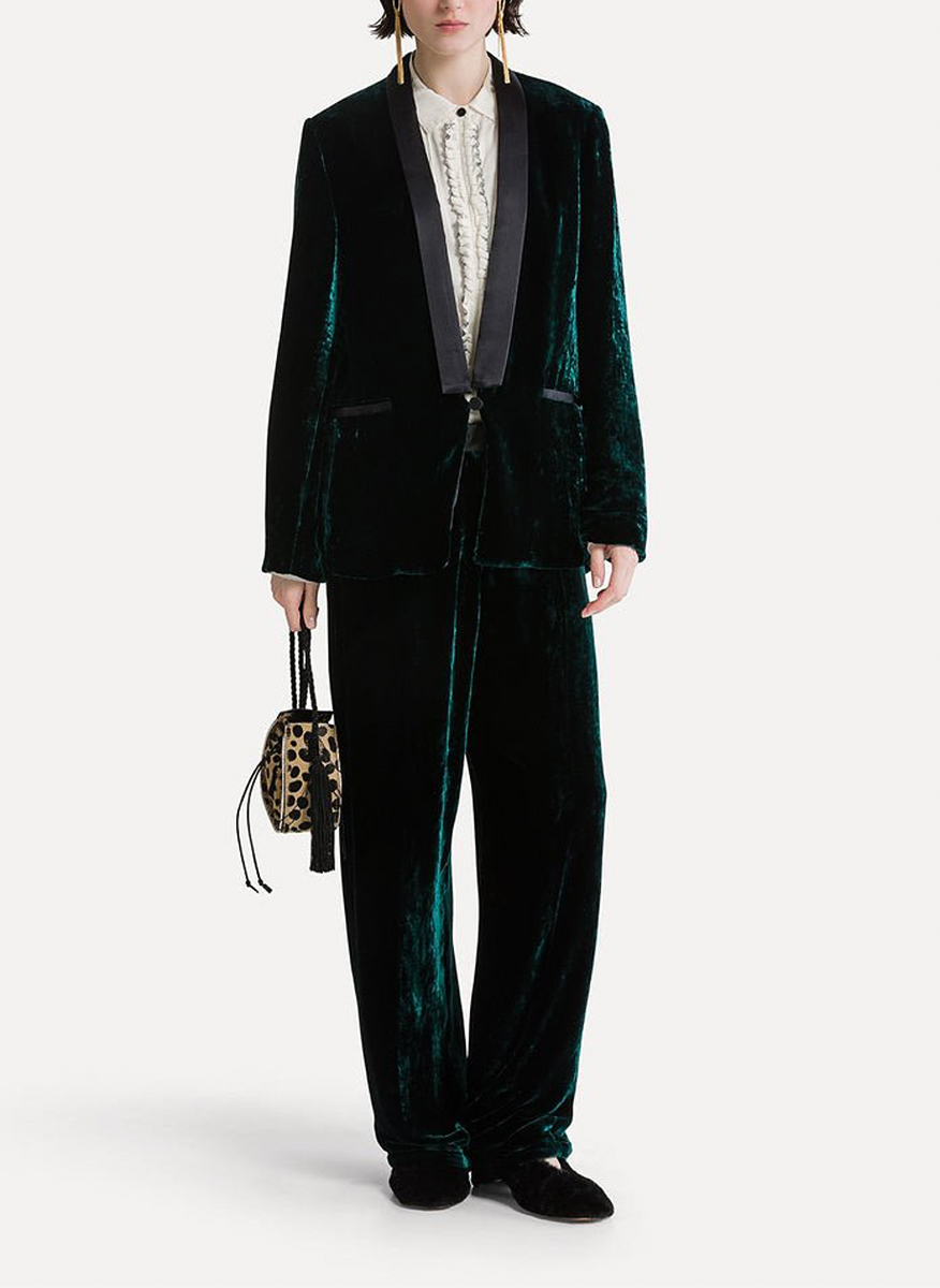 forte_forte satin pants with contrasting details