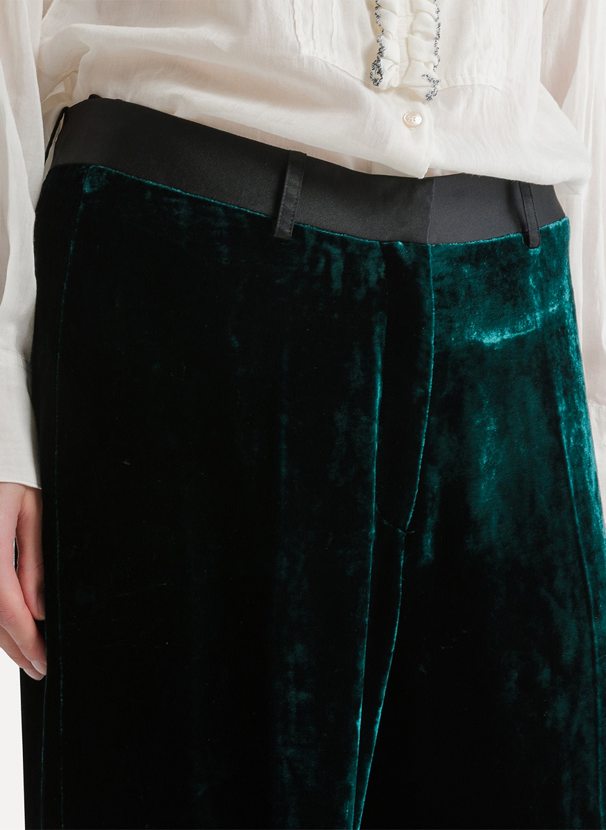 forte_forte satin pants with contrasting details