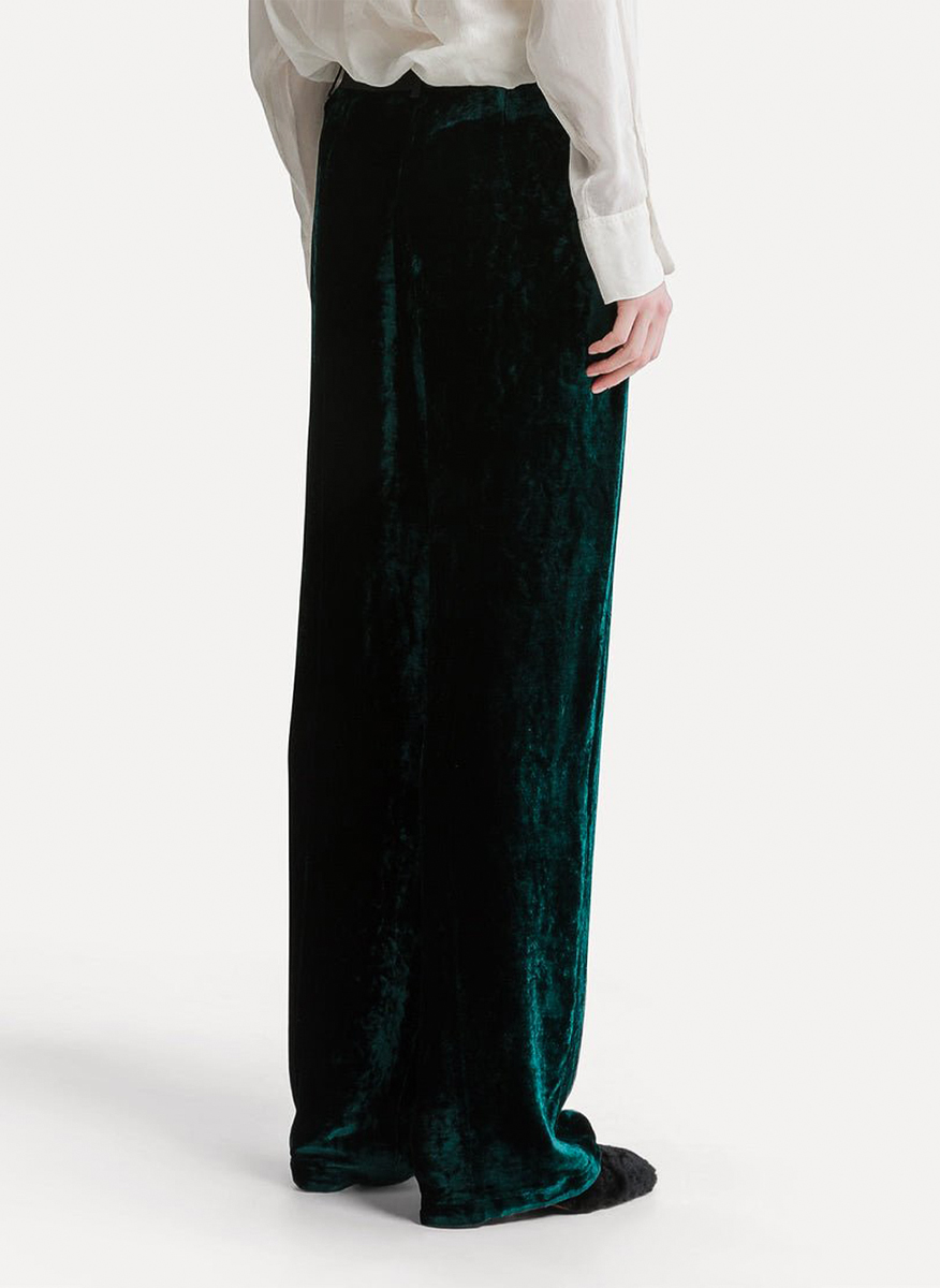 forte_forte satin pants with contrasting details