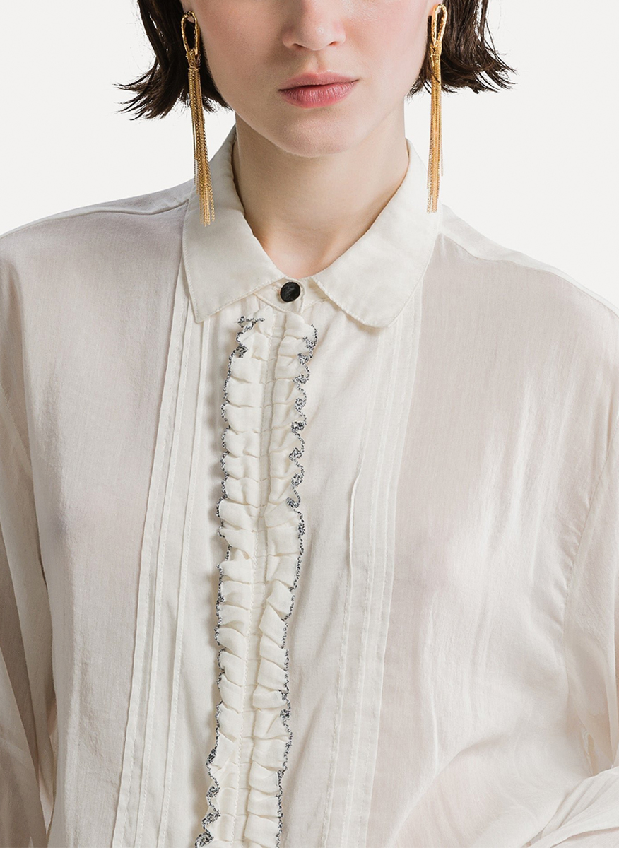 forte_forte silk blend shirt