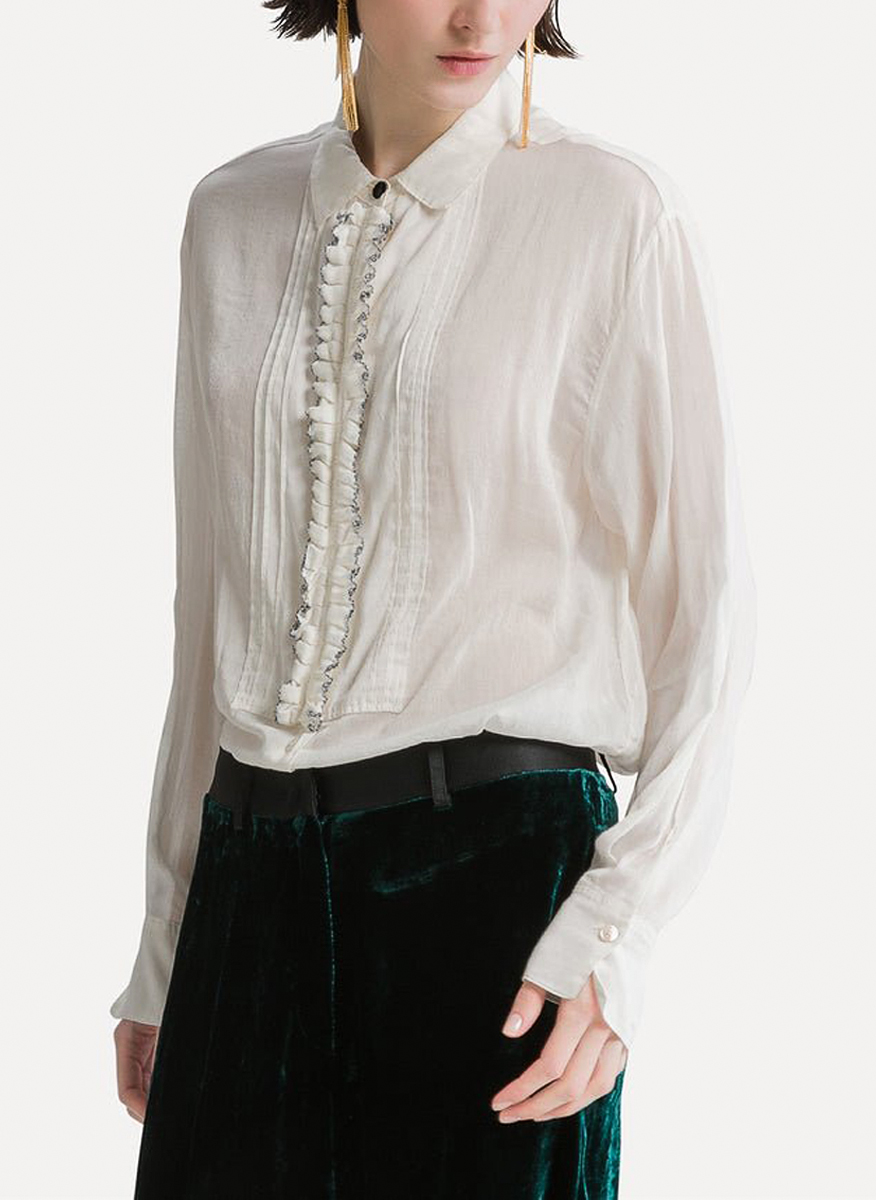 forte_forte silk blend shirt