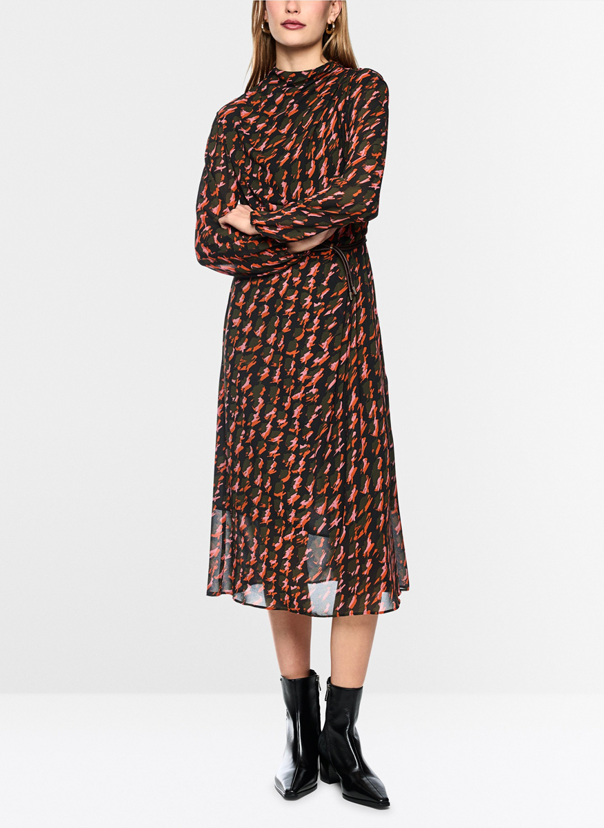 Миди рокля с принт Marc Cain Collections
