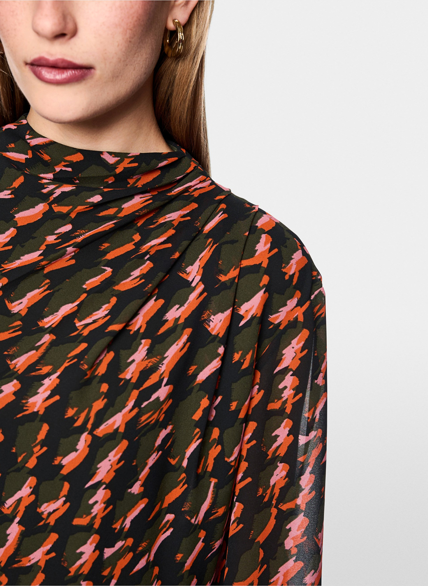 Миди рокля с принт Marc Cain Collections