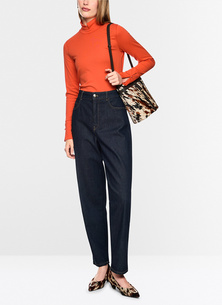 Marc Cain Collections blouse with decorative cufflinks