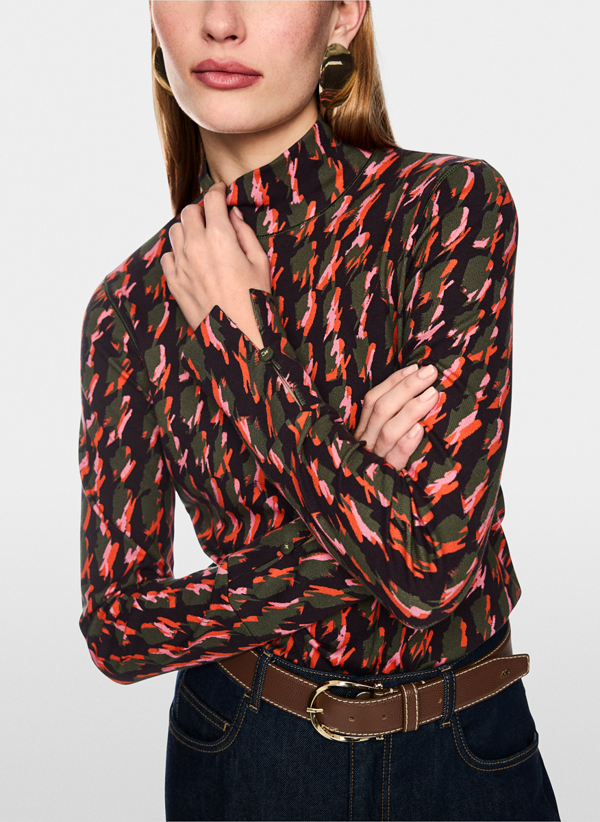 Блуза с принт 'Houndstooth' Marc Cain Collections