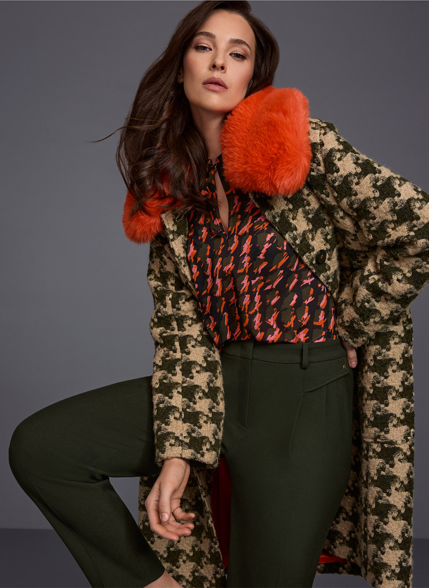 Блуза с принт 'Houndstooth' Marc Cain Collections