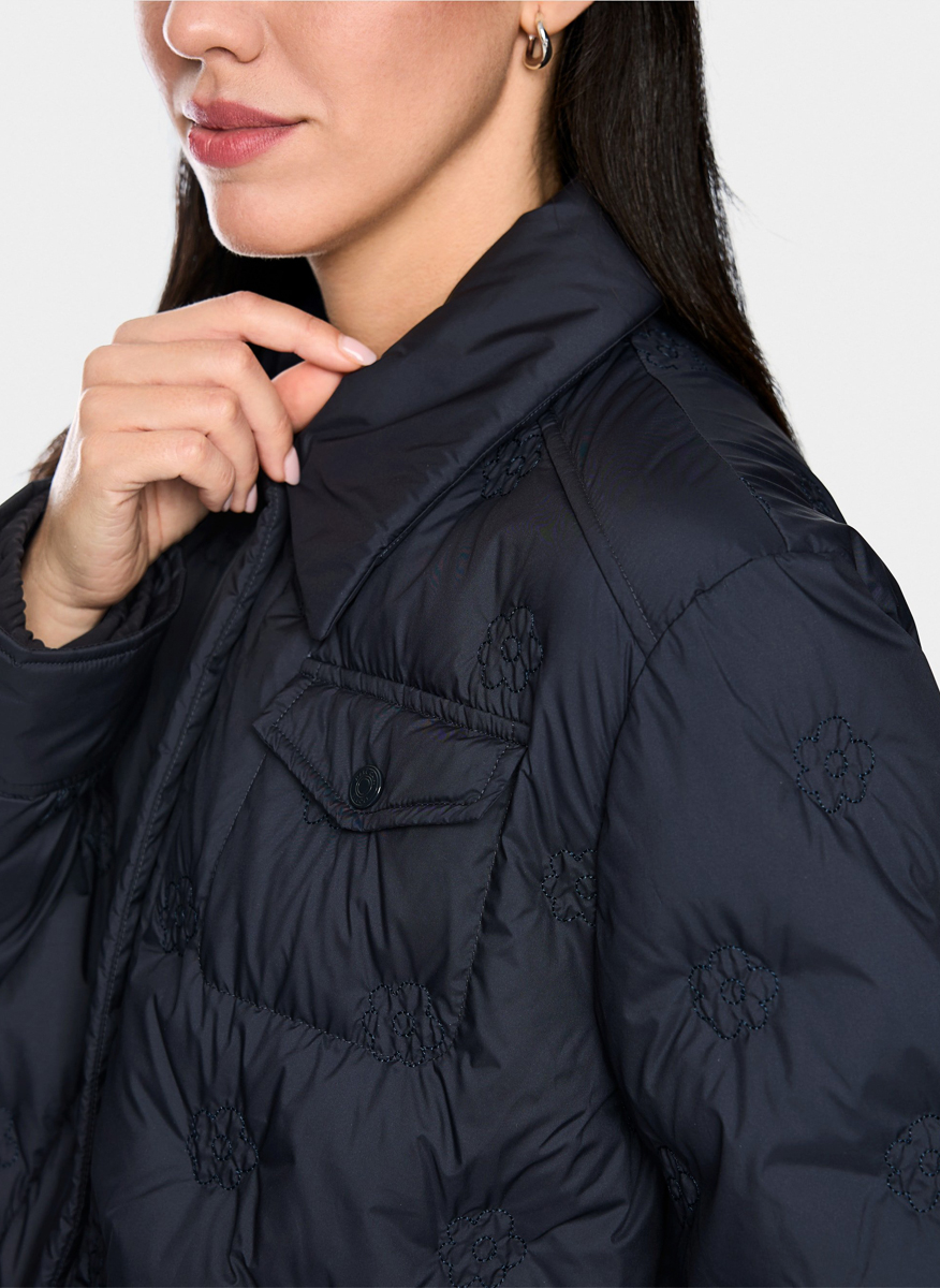 Дълго яке с флорални мотиви Marc Cain Sports