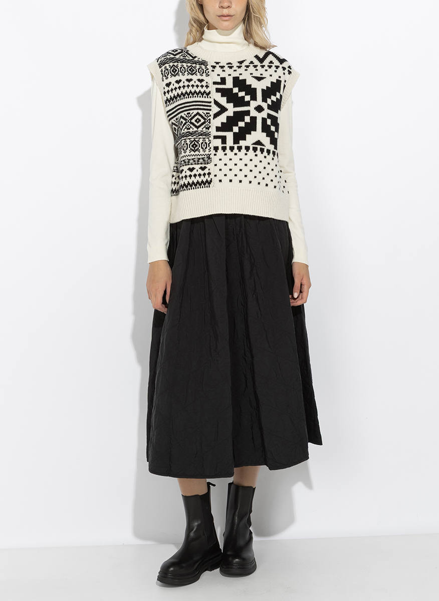 Weekend Max Mara Wkdbriose quilted midi skirt