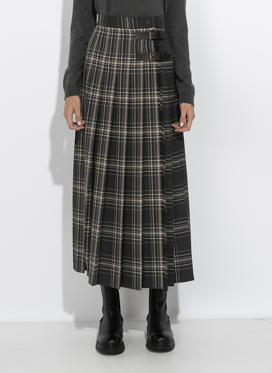 Weekend Max Mara Wkdprisma plaid wool skirt