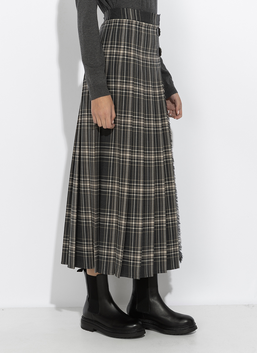 Weekend Max Mara Wkdprisma plaid wool skirt