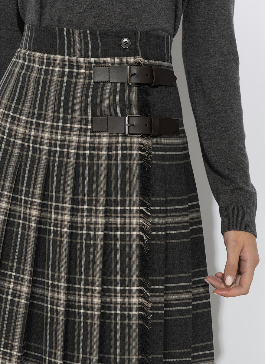 Weekend Max Mara Wkdprisma plaid wool skirt