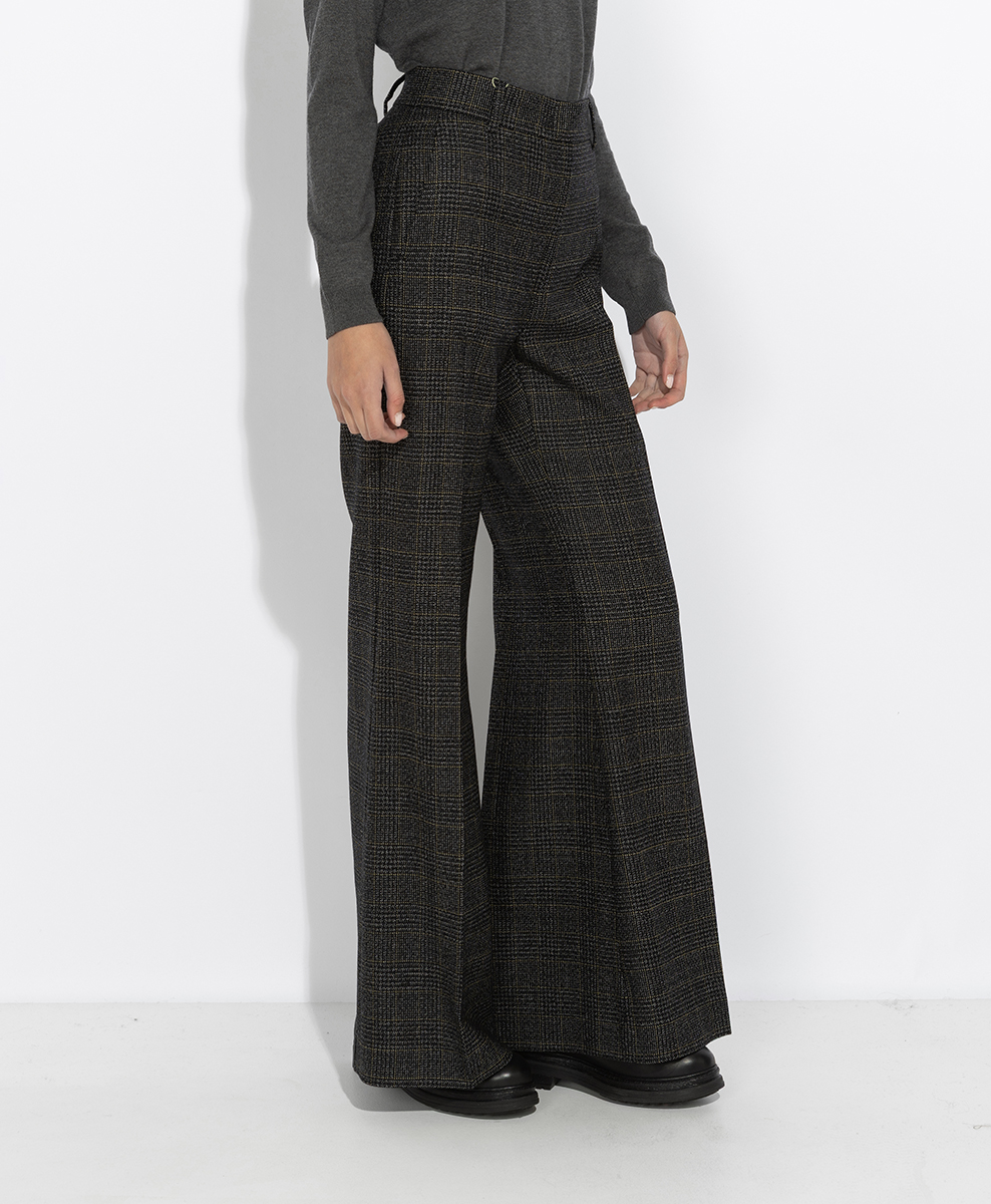 Панталон с кариран дизайн Weekend Max Mara Wkdpacca