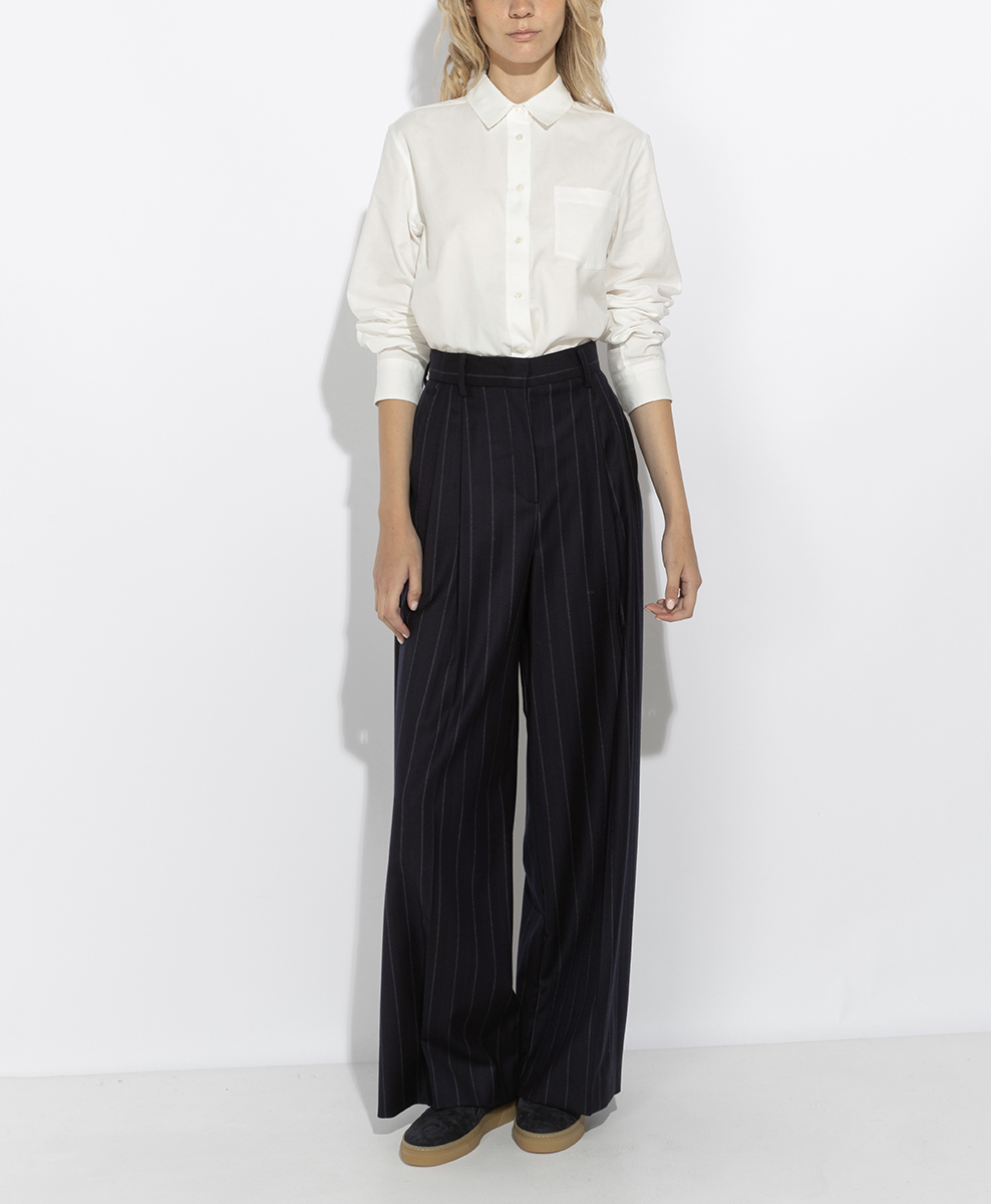 Weekend Max Mara Wkdnebbie striped wool trousers