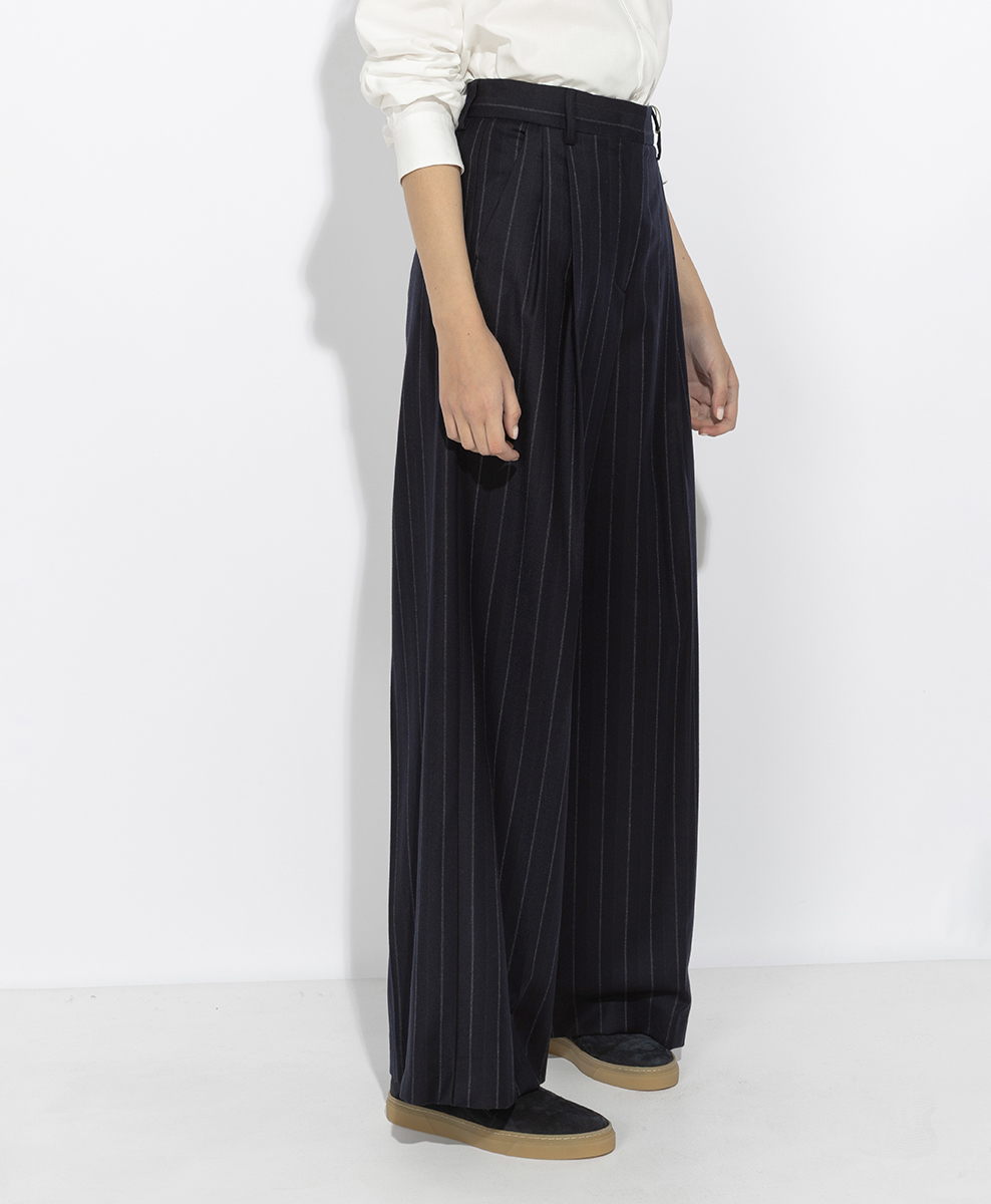 Weekend Max Mara Wkdnebbie striped wool trousers