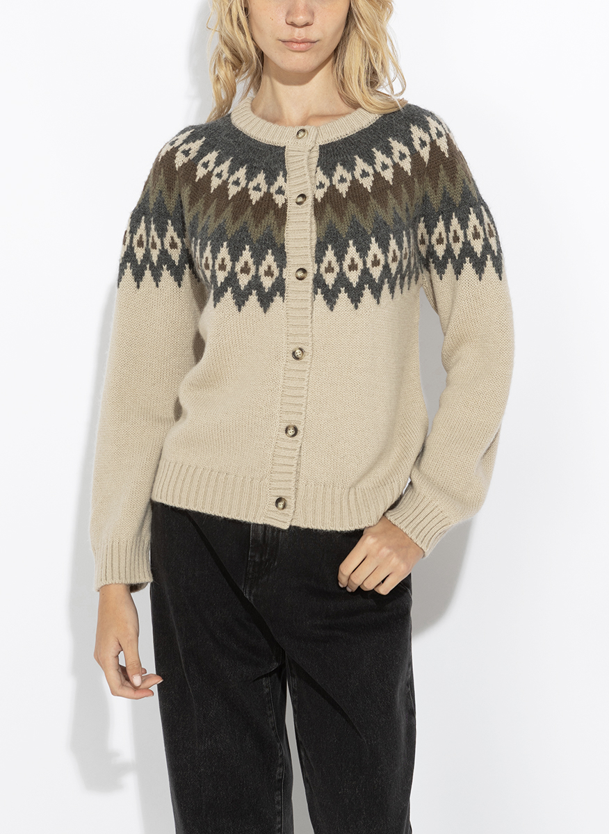 Жилетка от 'jacquard' дизайн с алпака Weekend Max Mara Wkdtarga