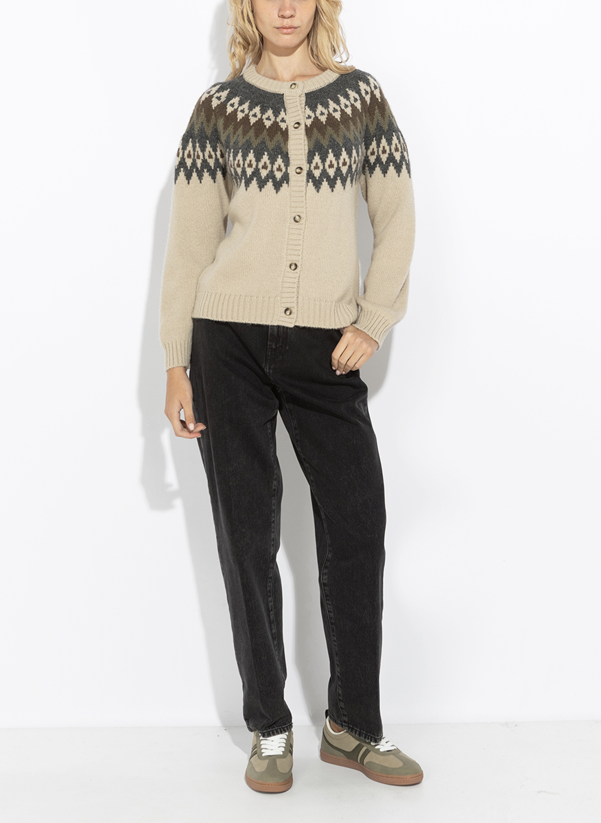 Жилетка от 'jacquard' дизайн с алпака Weekend Max Mara Wkdtarga