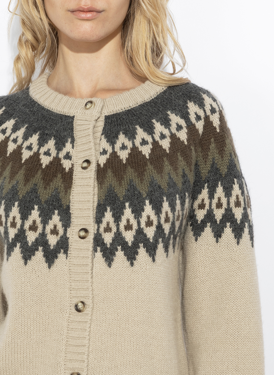 Жилетка от 'jacquard' дизайн с алпака Weekend Max Mara Wkdtarga