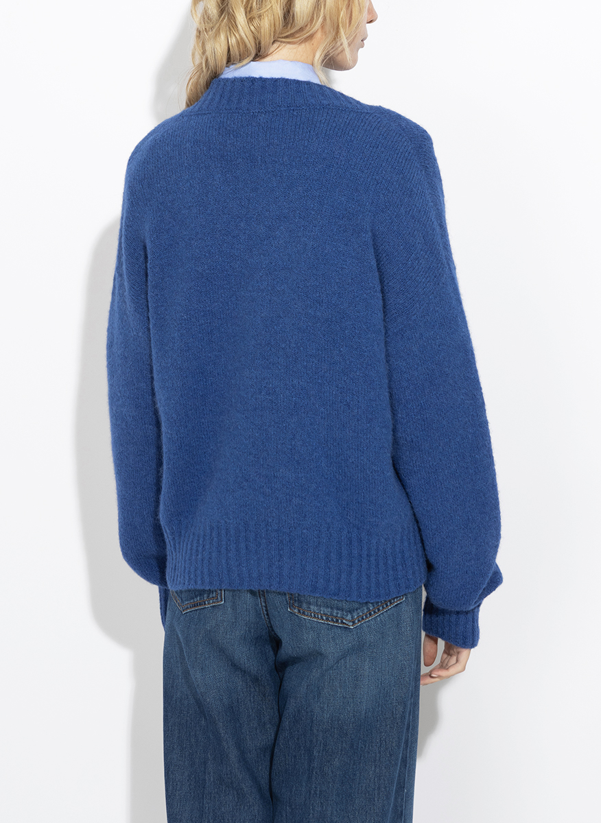 Пуловер от алпака и памук Weekend Max Mara Wkdvisita Blue