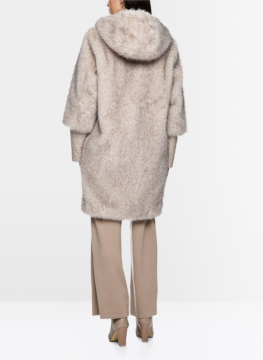 Палто с капитониран мотив 'Faux fur' Marc Cain Additions