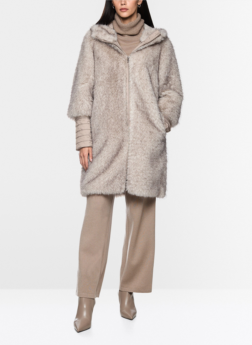 Палто с капитониран мотив 'Faux fur' Marc Cain Additions