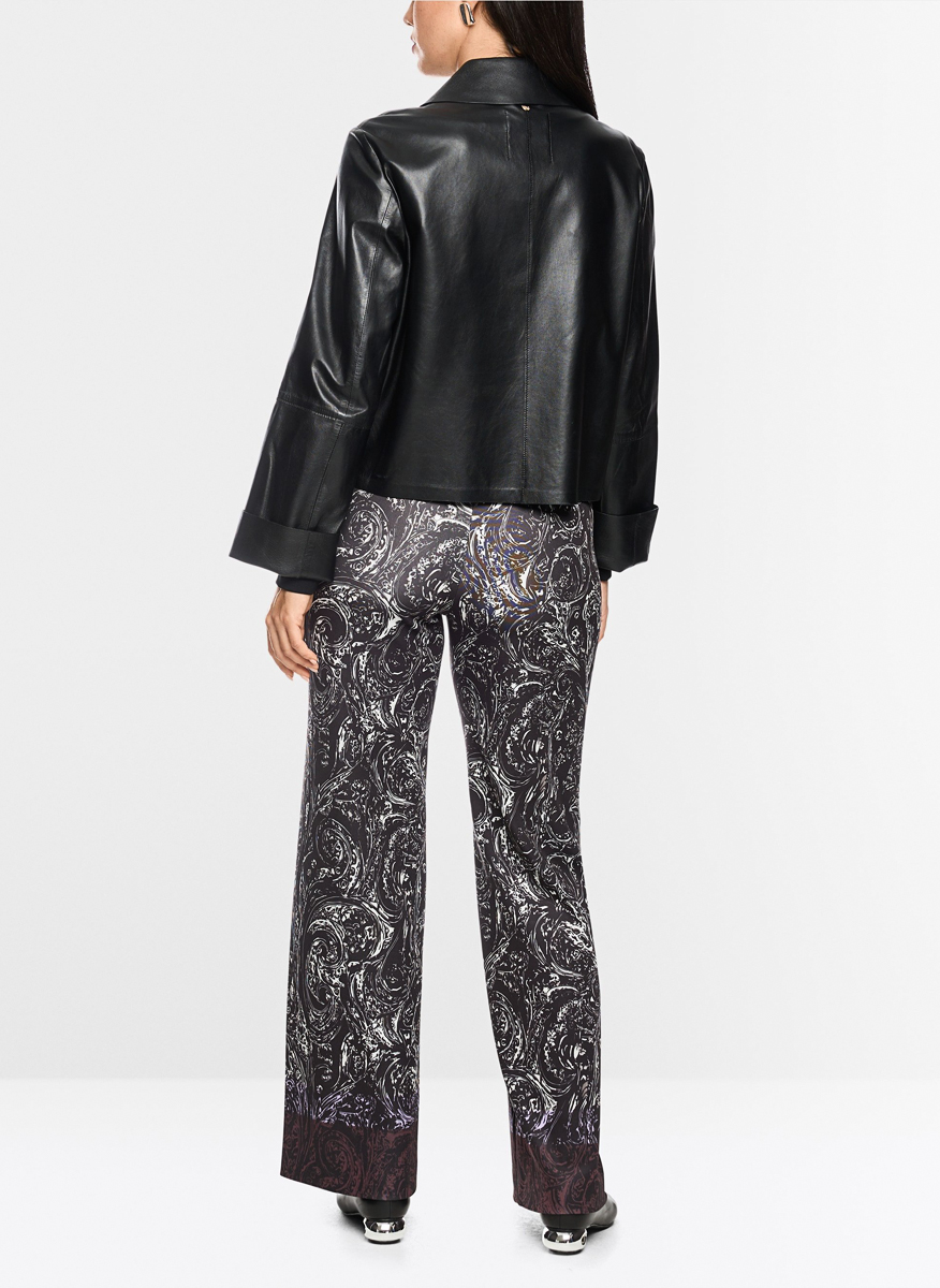 Кожено яке със скъсена дължина Marc Cain Collections