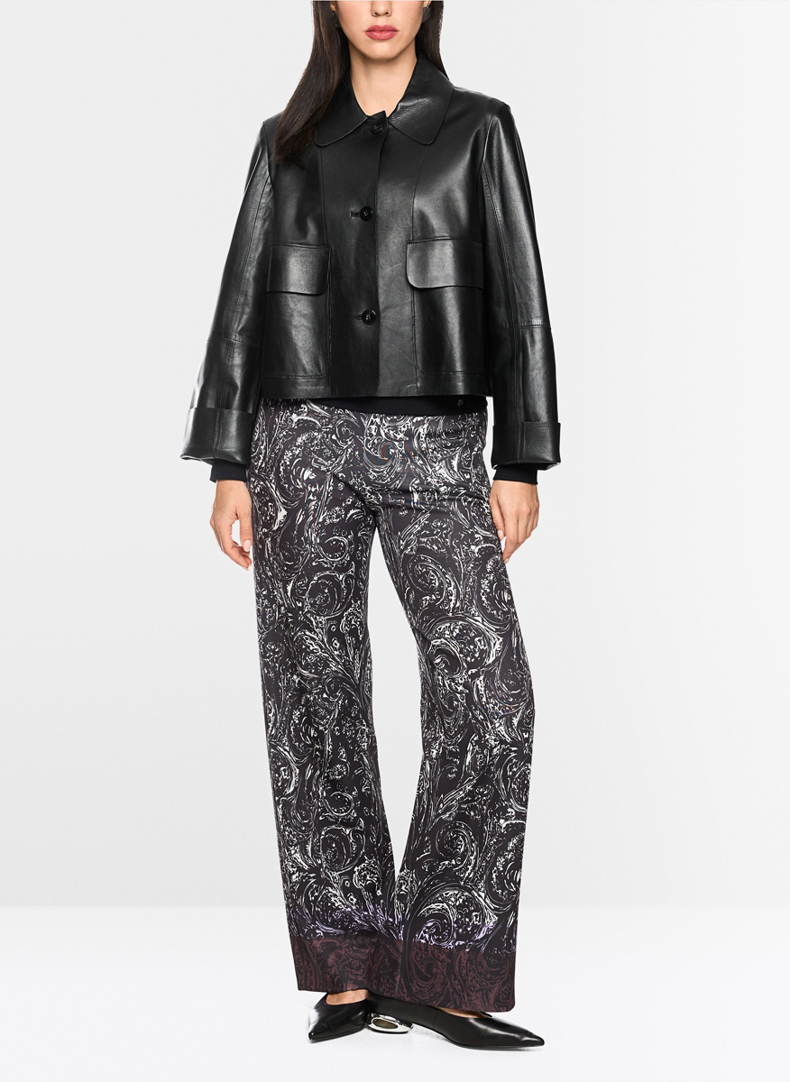 Кожено яке със скъсена дължина Marc Cain Collections