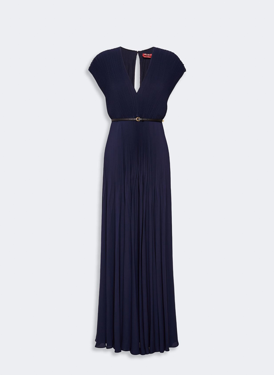 Дълга рокля с плисиран дизайн Max Mara Studio Msevisino