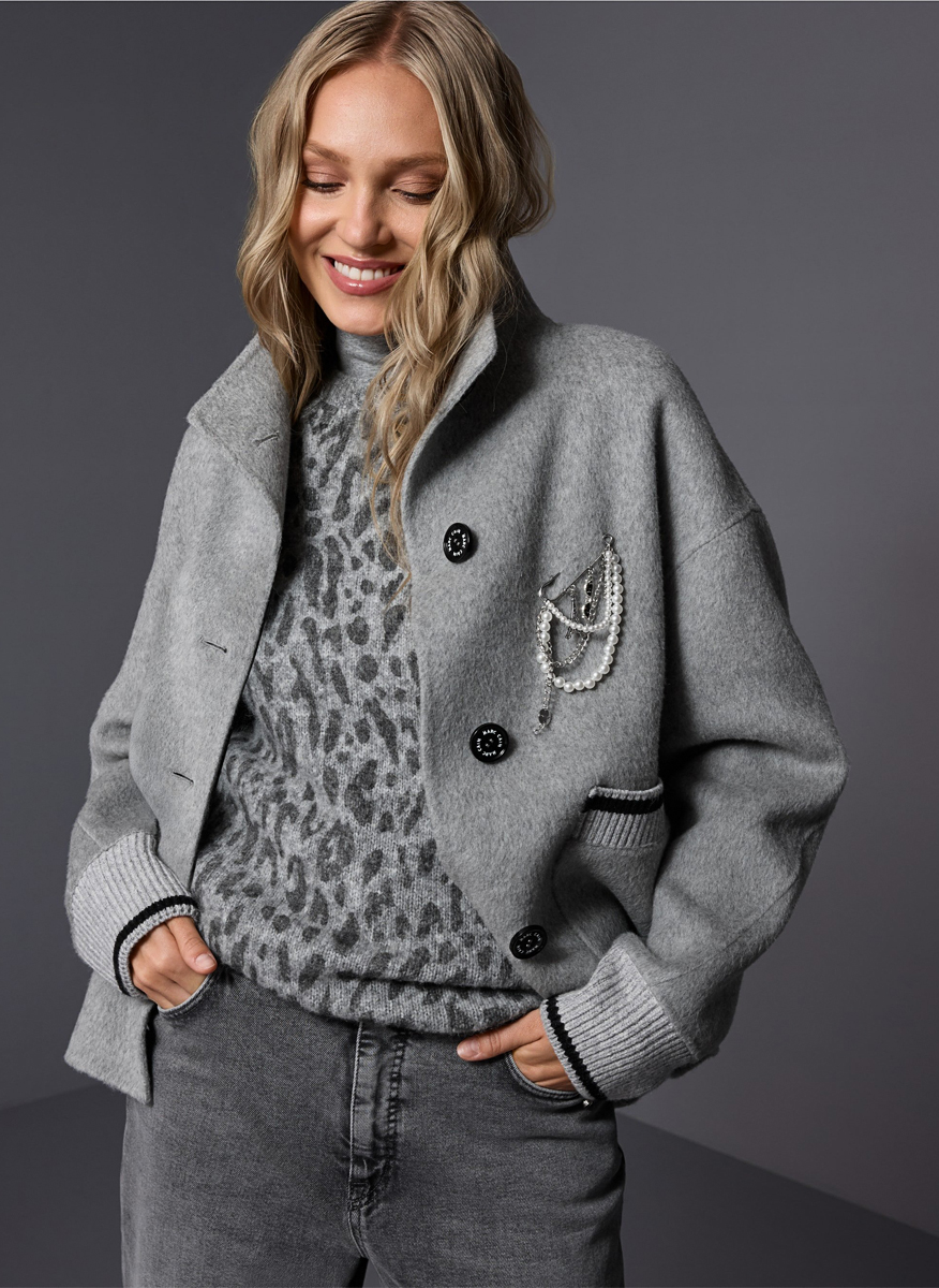 Яке от вълна с контрастни детайли Marc Cain Sports
