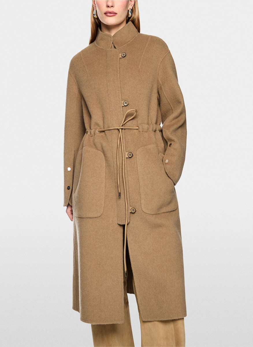 Палто от вълна и коприна с връзки Marc Cain Collections