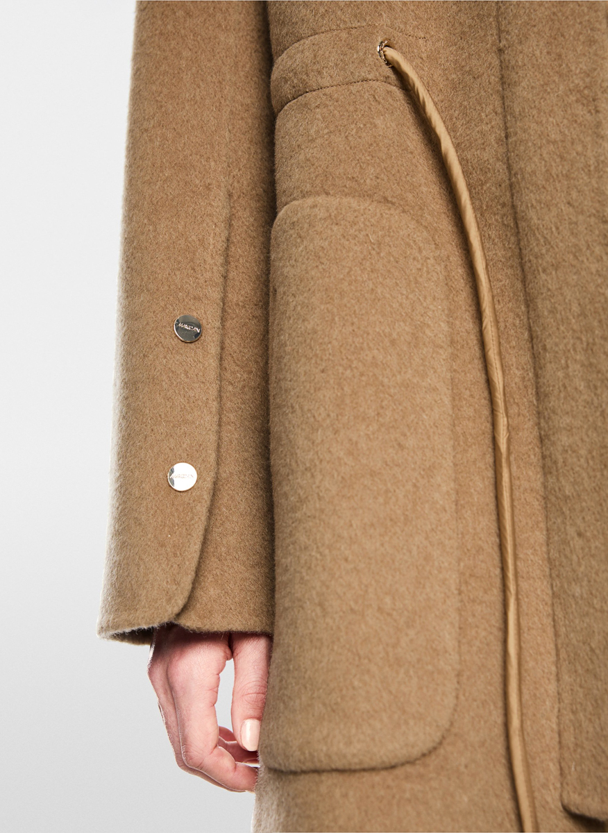 Палто от вълна и коприна с връзки Marc Cain Collections