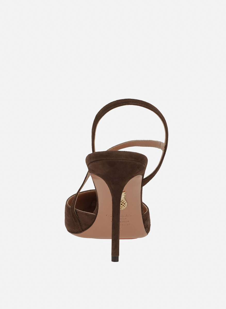 Обувки на ток от велур 'Dynasty' Aquazzura
