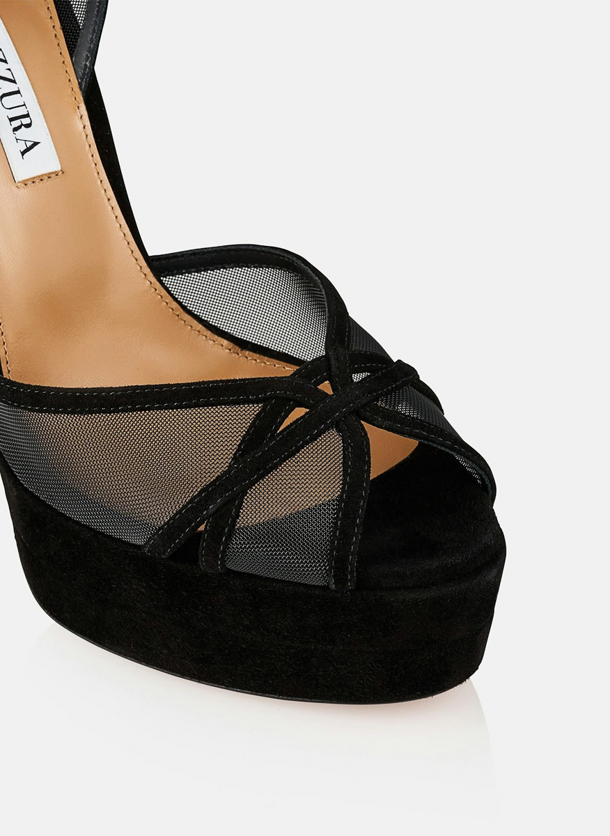 Сандали на ток с мрежа 'Shear Plateau' Aquazzura