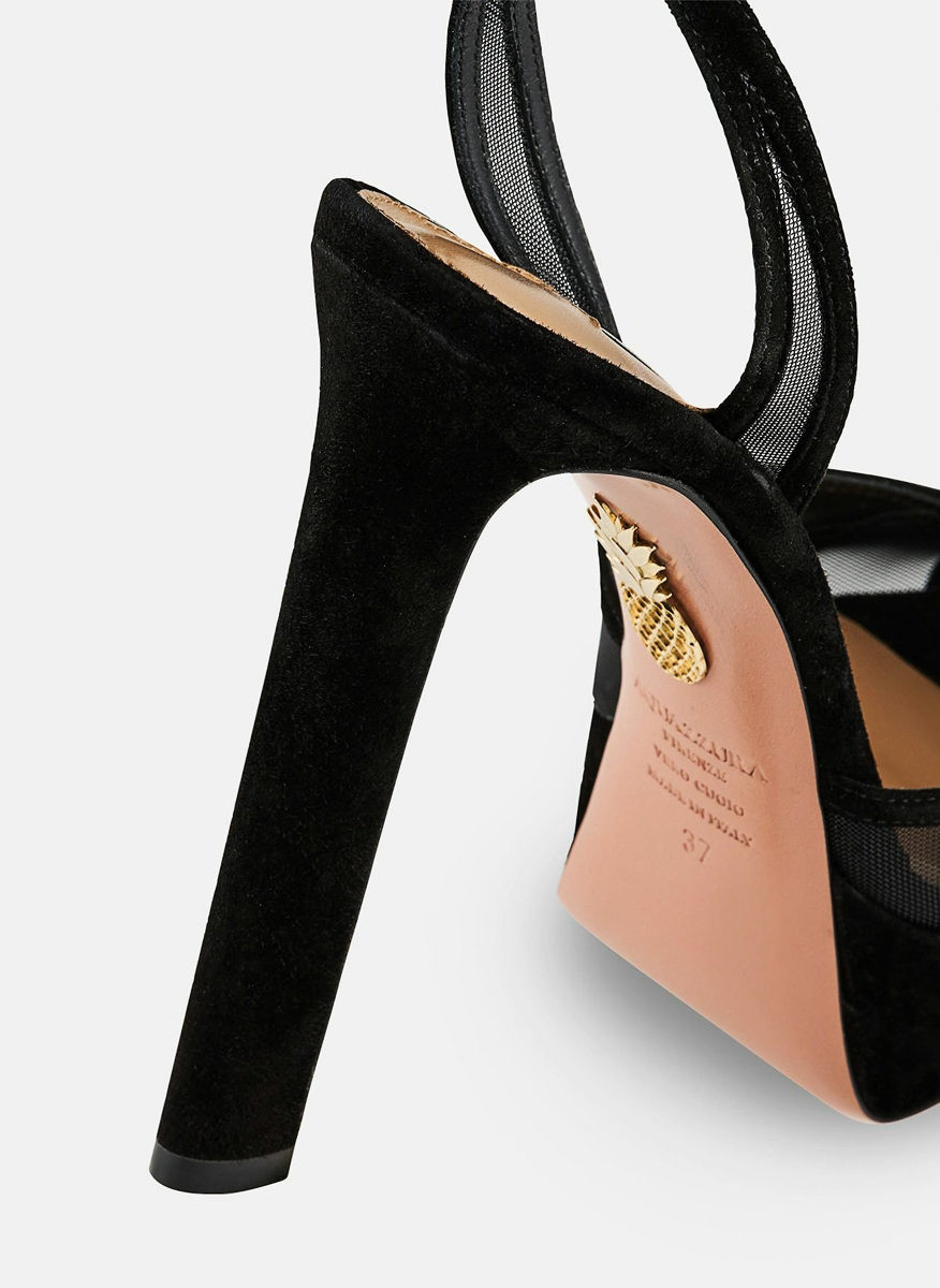 Сандали на ток с мрежа 'Shear Plateau' Aquazzura