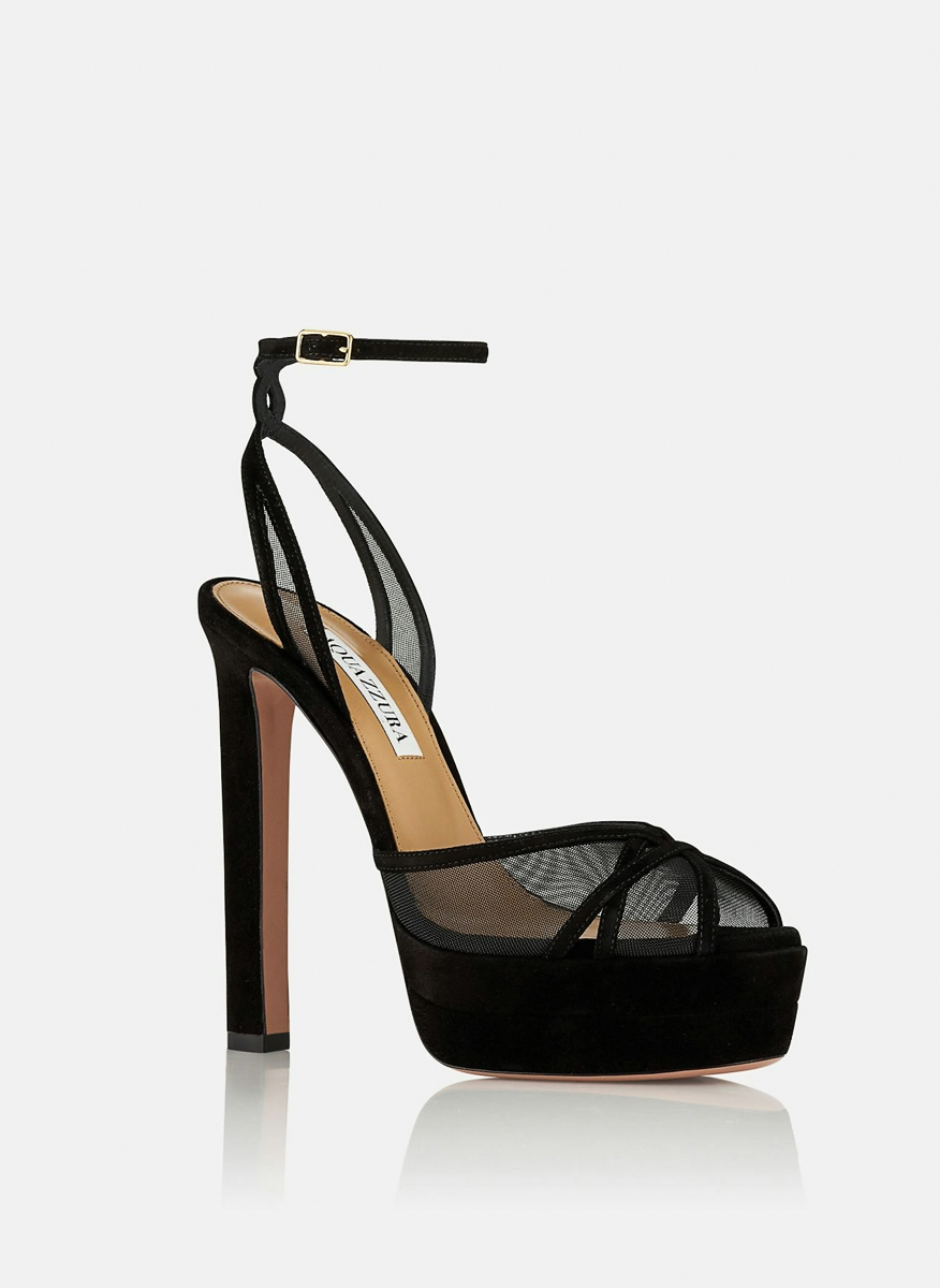 Сандали на ток с мрежа 'Shear Plateau' Aquazzura