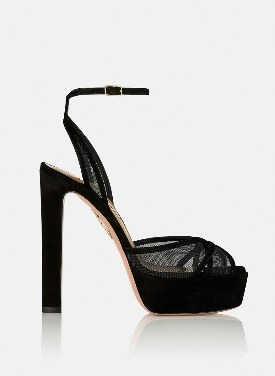 Сандали на ток с мрежа 'Shear Plateau' Aquazzura