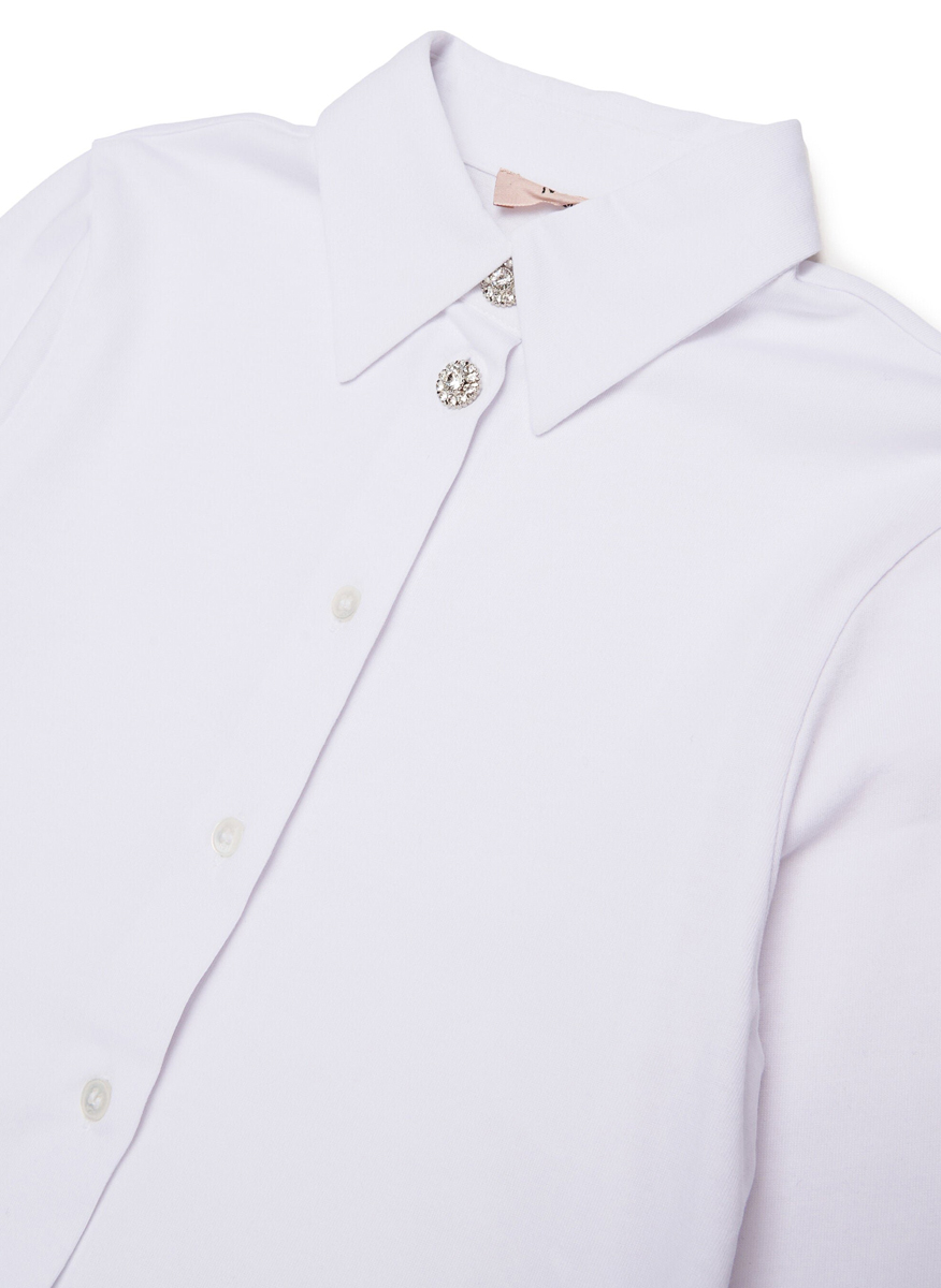 Nº21 Kids shirt with jewel buttons
