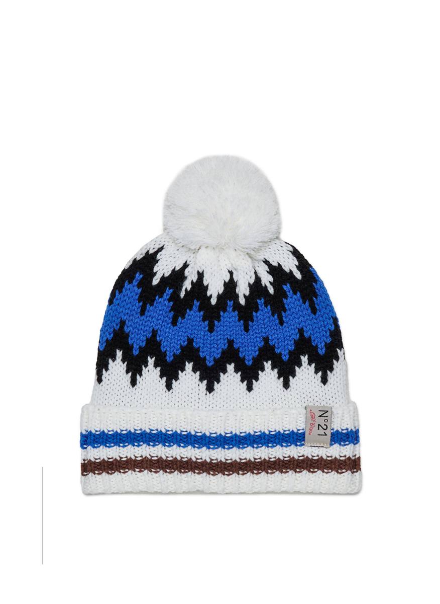 Nº21 Kids 'Beanie' hat with pompom
