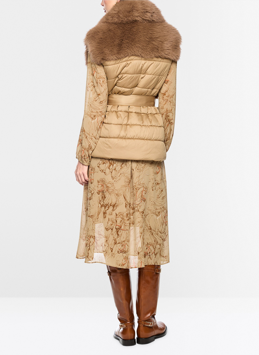 Елек с капитониран мотив 'Faux fur' Marc Cain Collections